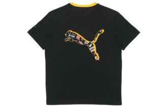 Farkındalık Logosu İşlemeli Baskılı Spor Bol Yuvarlak Yaka Kısa Kollu Siyah