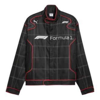 Formula 1 75 Yıllık Motor Sporları Yarış Ceketi Rahat Kesim “Siyah”