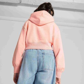 Gardırop Temelleri Büyük Çocuklar İçin Kısa Boy Kapüşonlu Sweatshirt