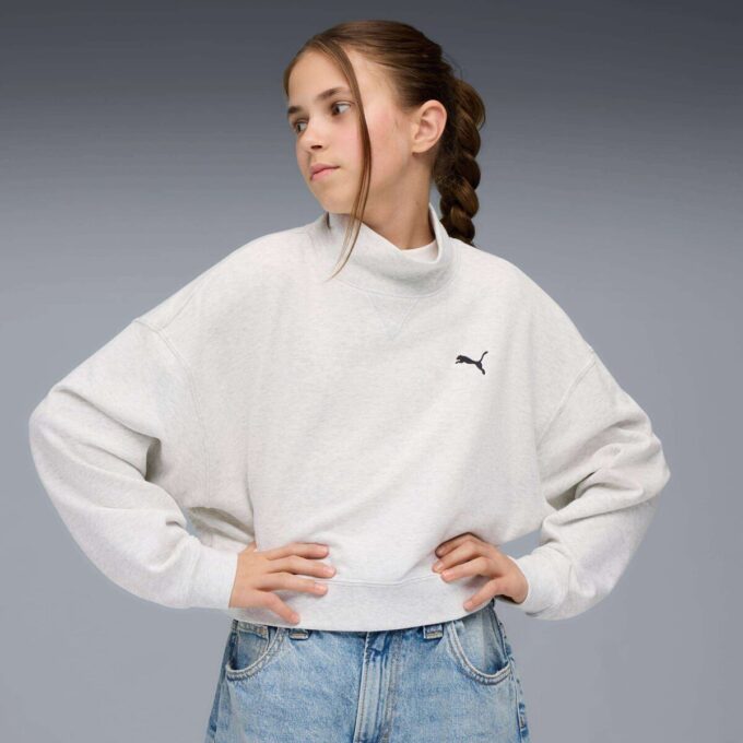 Gardırop Temelleri Büyük Çocuklar İçin Yuvarlak Yaka Sweatshirt Gardırop Temelleri Büyük Çocuklar İçin Yuvarlak Yaka Sweatshirt