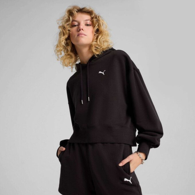 Gardırop Temelleri Kadın Rahat Kısa Kapüşonlu Sweatshirt Gardırop Temelleri Kadın Rahat Kısa Kapüşonlu Sweatshirt