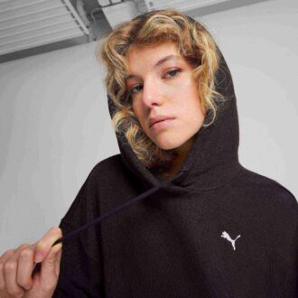 Gardırop Temelleri Kadın Rahat Kısa Kapüşonlu Sweatshirt