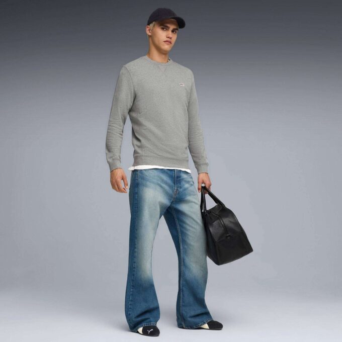 Gardırop Temelleri Süet Erkek Yuvarlak Yaka Sweatshirt Gardırop Temelleri Süet Erkek Yuvarlak Yaka Sweatshirt