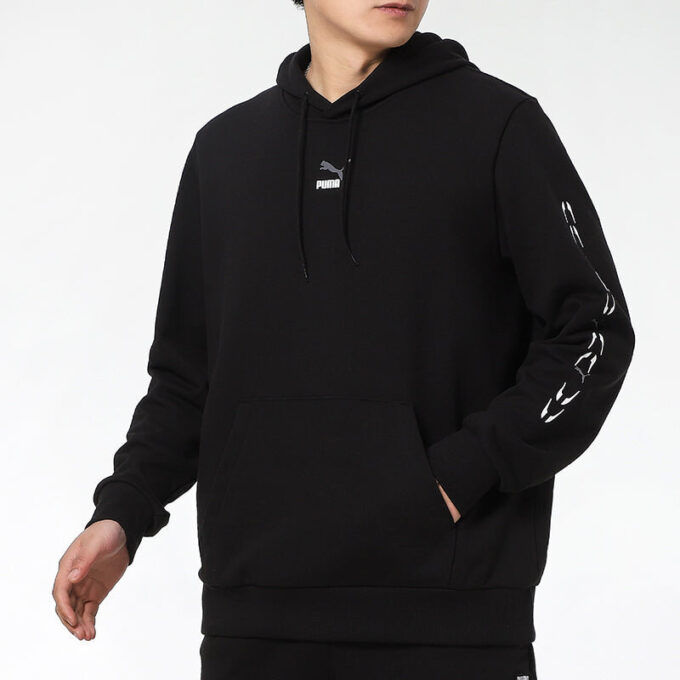 Grafik Kapüşonlu Sweatshirt “Siyah Beyaz”