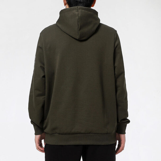 Grafik Kapüşonlu Sweatshirt “Zeytin Yeşili Beyaz”