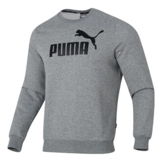 Harf Baskılı Polar Kazak Sweatshirt “Gri Siyah”