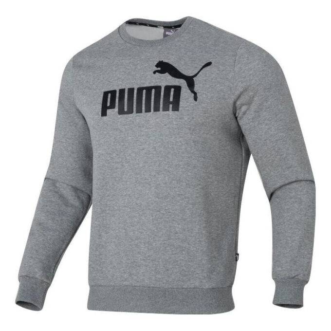 Harf Baskılı Polar Kazak Sweatshirt “Gri Siyah”