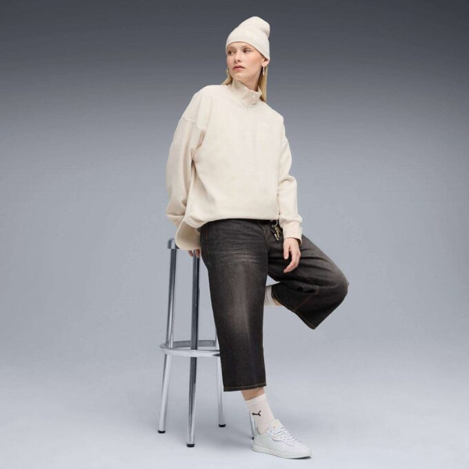Kadın Yarım Fermuarlı Sweatshirt Kadın Yarım Fermuarlı Sweatshirt