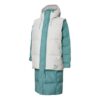 Katmanlı Aşağı Ceket “Teal White”