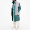 Katmanlı Aşağı Ceket “Teal White”