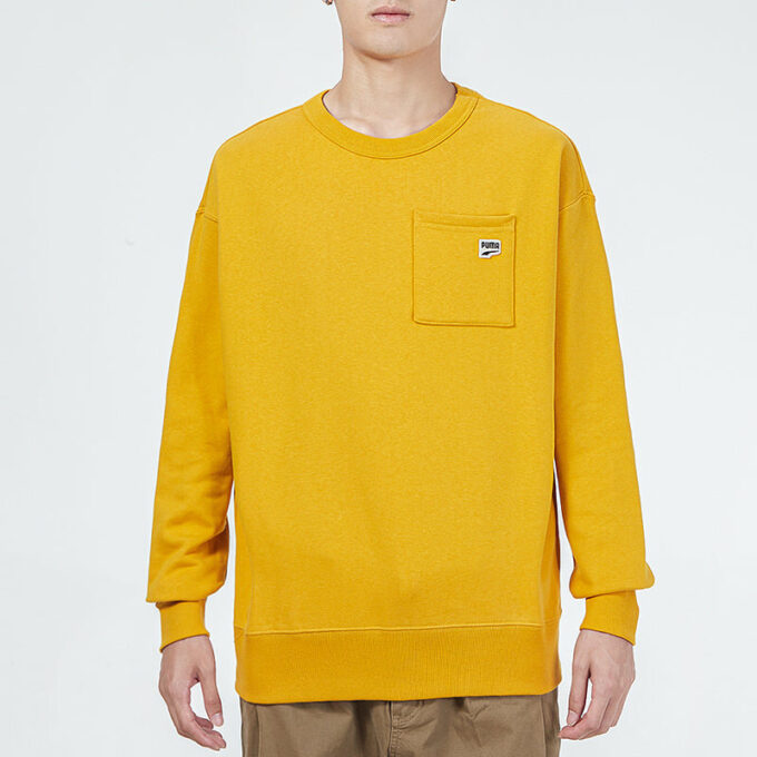 Küçük Logo Cepli Sweatshirt “Sarı”
