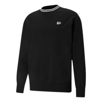 Küçük Logo Yuvarlak Yaka Sweatshirt “Siyah Beyaz”