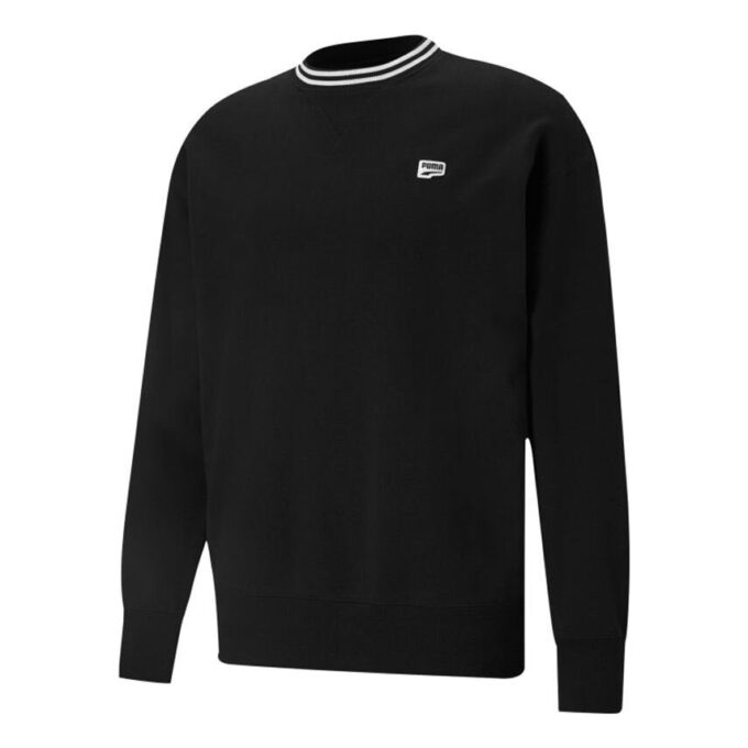 Küçük Logo Yuvarlak Yaka Sweatshirt “Siyah Beyaz”