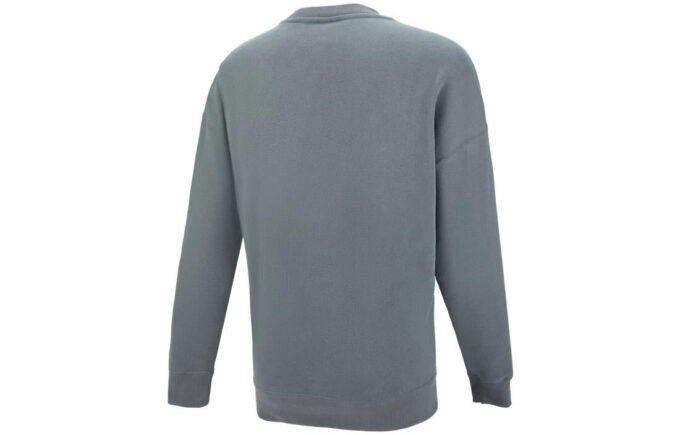 Küçük Logolu Yuvarlak Yaka Sweatshirt “Gri”