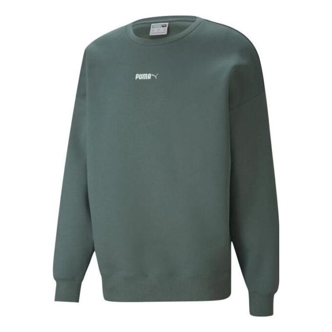 Küçük Logolu Yuvarlak Yaka Sweatshirt “Yeşil”