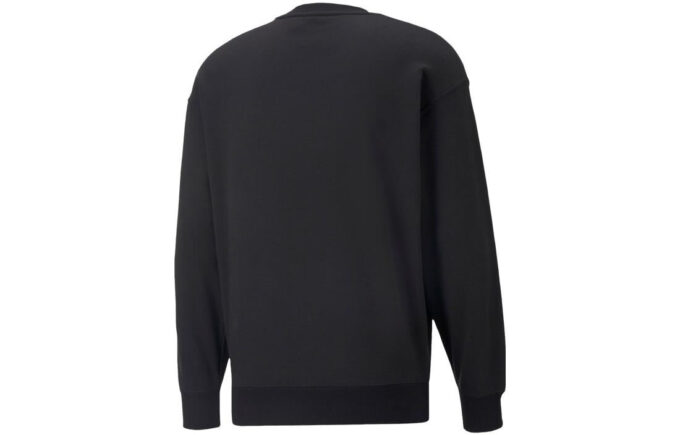 Klasik Rahat Yuvarlak Yaka Sweatshirt “Siyah”