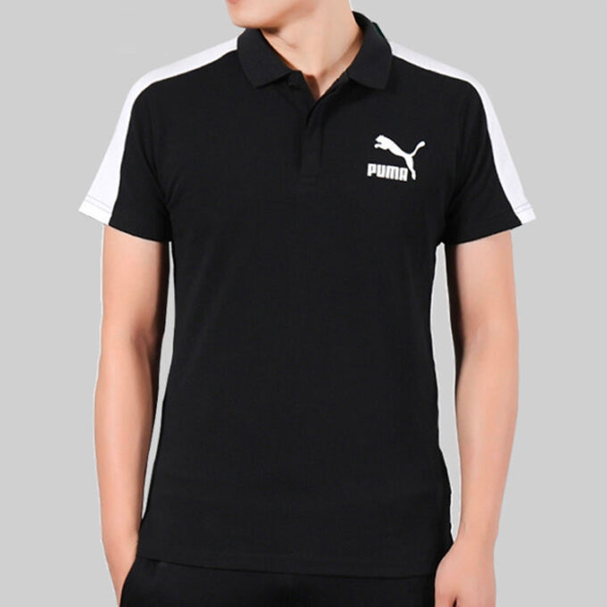 İkonik T7 Polo Tişört “Siyah Beyaz”