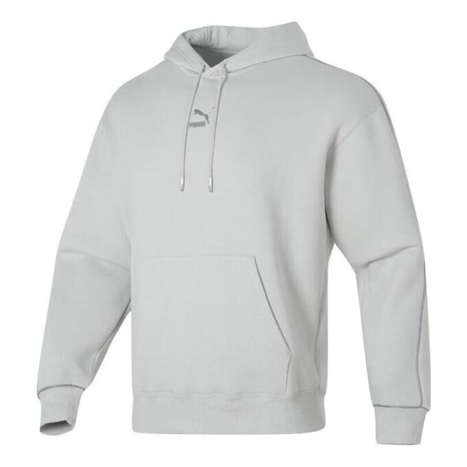Logo Baskılı Kapüşonlu Sweatshirt “Gri”