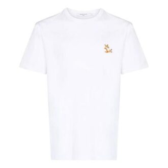 Maison Kitsune Chillax Fox Patch Klasik Tişört “Beyaz”