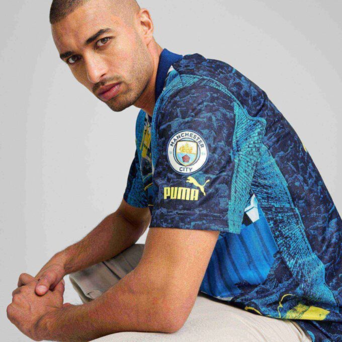 Manchester City ftblNRGY+ Erkek Retro Forması 