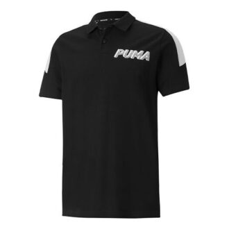Modern Spor Logolu Polo Tişört “Siyah”