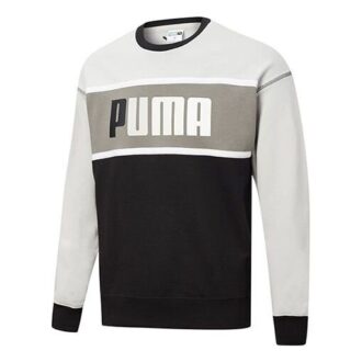 Normal Kesim Retro Sweatshirt “Siyah Beyaz Gri”