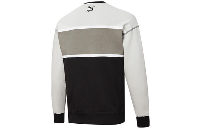 Normal Kesim Retro Sweatshirt “Siyah Beyaz Gri”