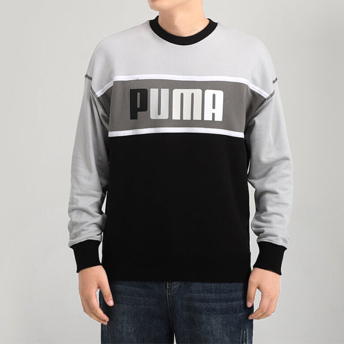Normal Kesim Retro Sweatshirt “Siyah Beyaz Gri”
