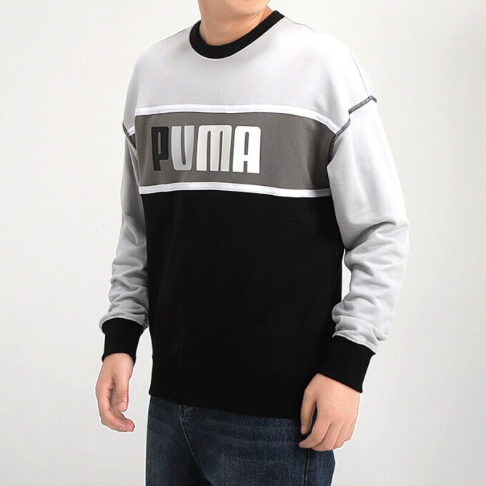 Normal Kesim Retro Sweatshirt “Siyah Beyaz Gri”