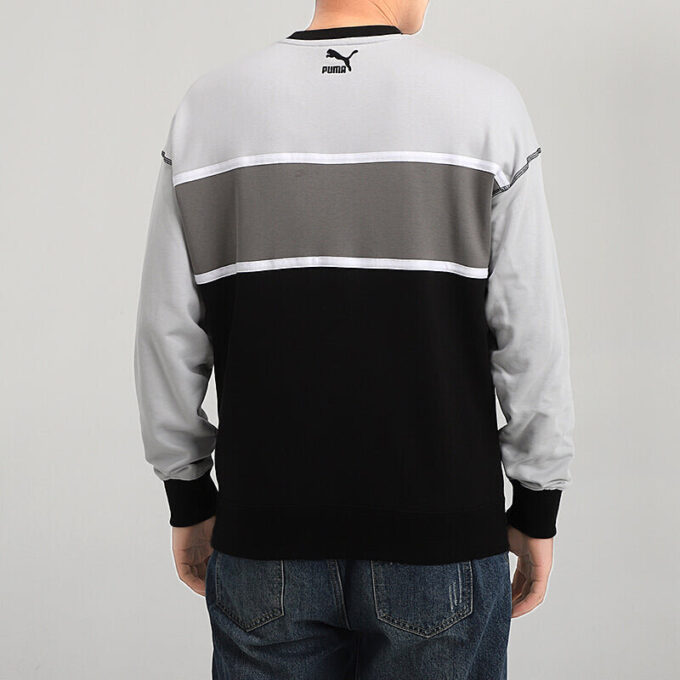 Normal Kesim Retro Sweatshirt “Siyah Beyaz Gri”