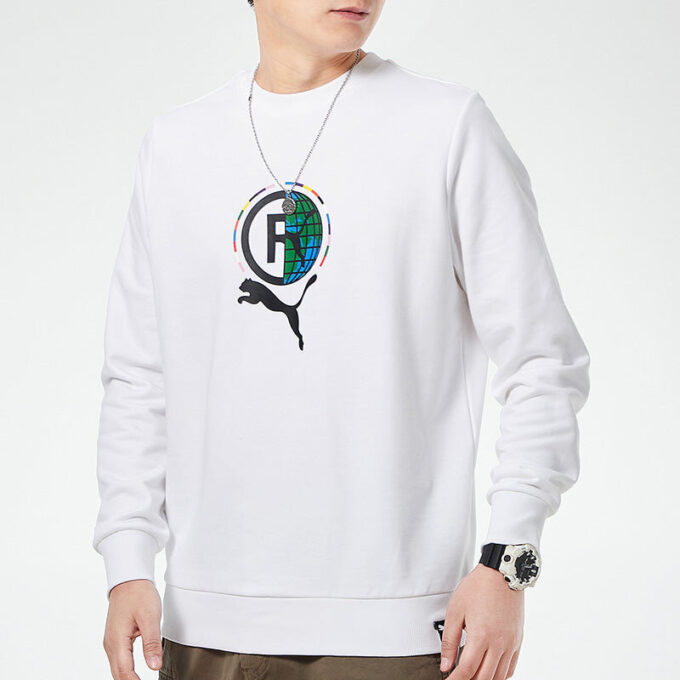 Oyun Grafikli Yuvarlak Yaka Sweatshirt “Beyaz Siyah Yeşil”