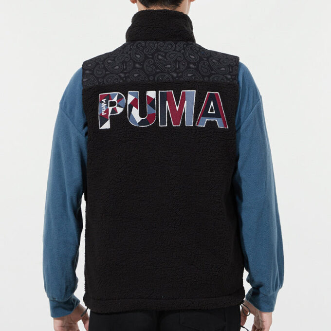 Paisley Dokuma Sherpa Yelek “Siyah”