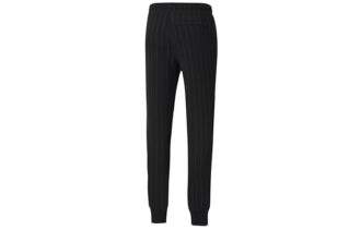 Pinstripe Casual Polar Astarlı Uzun Pantolon Siyah