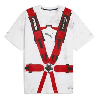 PUMA x A$AP ROCKY Emniyet Kemeri Tişörtü “Beyaz Kırmızı”