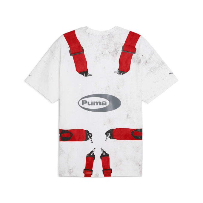 PUMA x A$AP ROCKY Emniyet Kemeri Tişörtü “Beyaz Kırmızı”