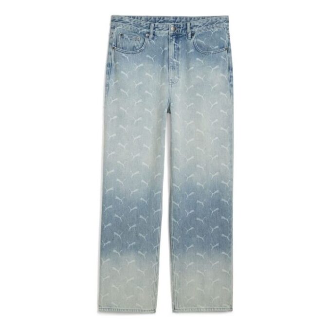 PUMA x A$AP ROCKY Lazer Monogram Denim Pantolon “Soluk Denim AOP”