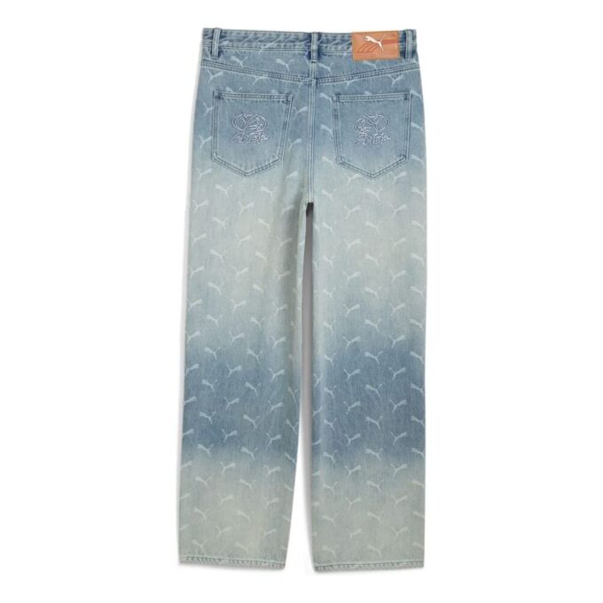 PUMA x A$AP ROCKY Lazer Monogram Denim Pantolon “Soluk Denim AOP”