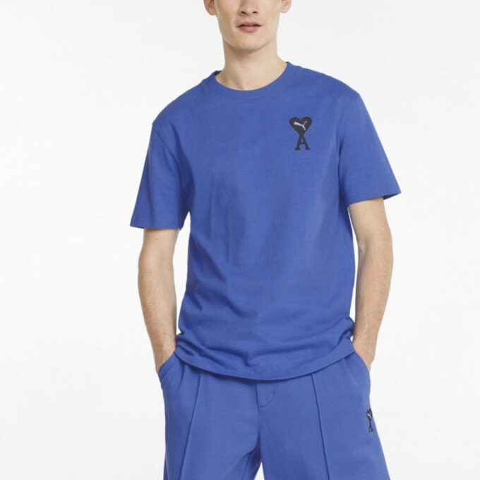 PUMA x AMI Grafik Tişört “Mavi”