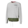 PUMA x ATTEMPT Crossover Splicing Casual Yuvarlak Yaka Gri