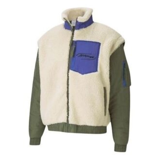 PUMA x Attempt Sherpa Polar Ceket “Bej Yeşil Mavi”