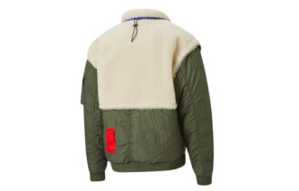 PUMA x Attempt Sherpa Polar Ceket “Bej Yeşil Mavi”