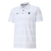 PUMA x BMW Motorsport Çizgili Kısa Kollu Polo Tişört “Beyaz Siyah”