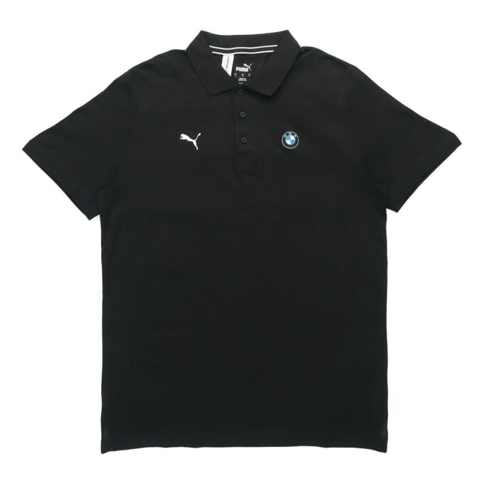 PUMA x BMW Motorsport Çizgili Polo Tişört “Siyah Beyaz”