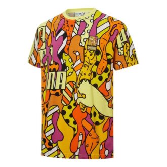 PUMA x BRITTO Aop Tişört Spor Unisex Turuncu