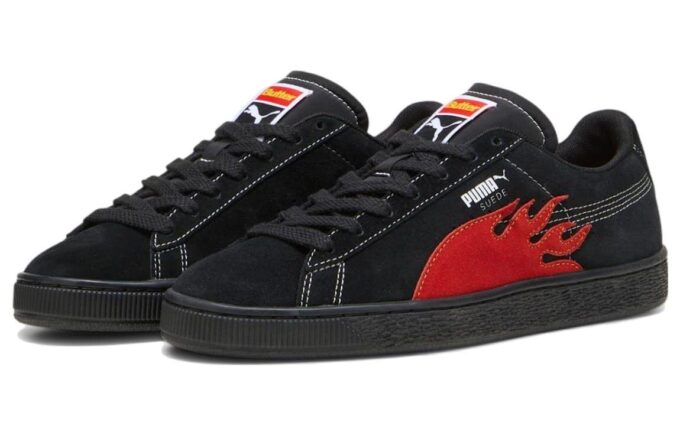PUMA x Butter Goods Süet Klasik Ayakkabı “Siyah Kırmızı”