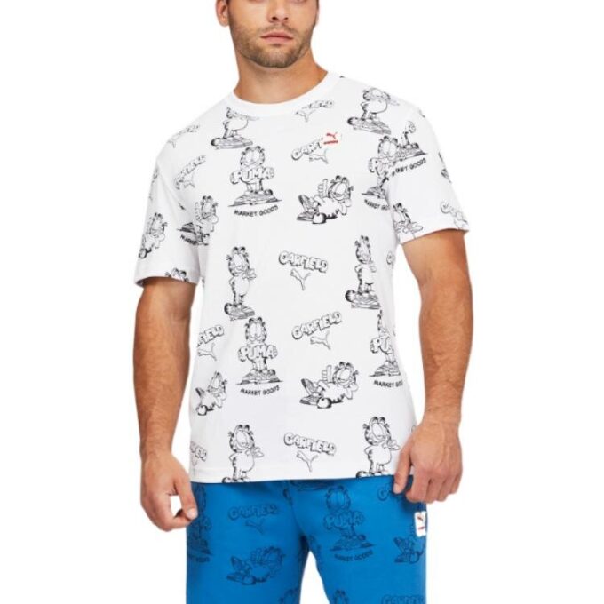 PUMA x GARFIELD Baskılı Tişört “Beyaz”