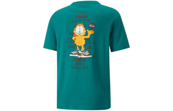 PUMA x Garfield Grafikli Tişört “Paraşütle Atlama”