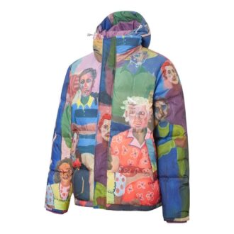 PUMA x Kidsuper Studio Baskılı Şişme Mont “Mavi Kırmızı Yeşil Mor”