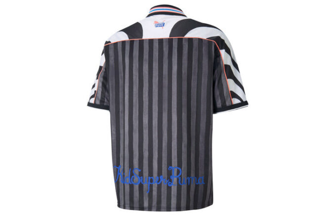 PUMA x KS JERSEY Çizgili Kısa Kollu Polo Siyah