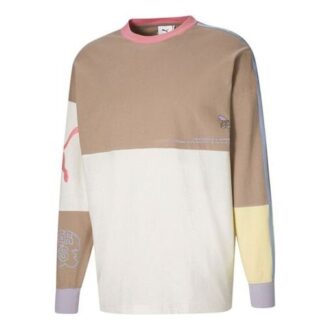 PUMA x KS LS TEE Uzun Kollu Tişört Krem Beyaz